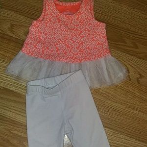 Floral neon coral pink outfit